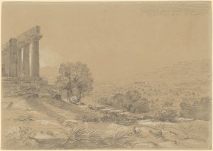 Tempel van Juno, Agrigentum door Thomas Cole