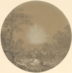 Het kruis in de wildernis door Thomas Cole