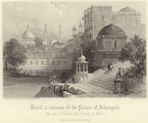 Baoli en resten van het Paleis van Jehanguir