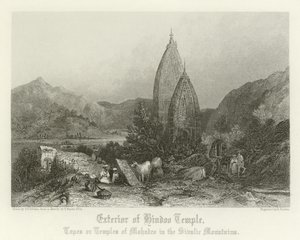 Exterieur van een Hindoeïstische tempel