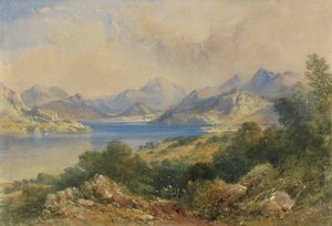 Bergachtig landschap met een meer
