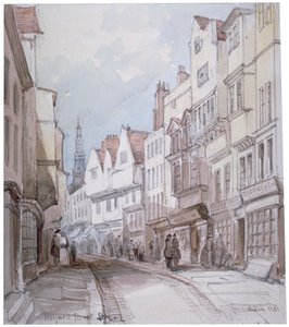 Uitzicht op Holywell Street, Westminster, Londen, 1851