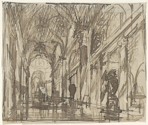 Kerkinterieur te Rome