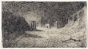 Ruïnes bij nacht