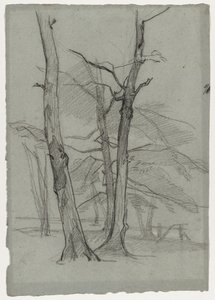 Landschapsstudie met bomen, c. 1870-1875