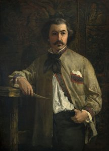 Portret van Antoine Etex 1808-88, 1855 door Thomas Couture