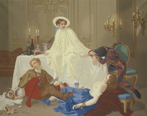 Het avondmaal na het gemaskerde bal, ca. 1855