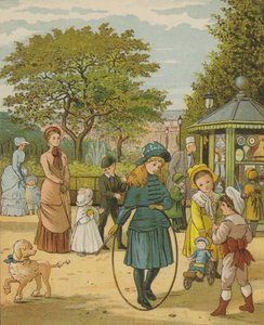 Parijs: de tuinen van het Palais Royale door Thomas Crane