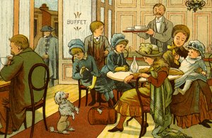 Victoriaanse vakanties - verfrissingen in het buffet