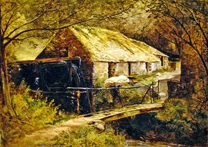 Dolgelly Molen, Noord-Wales door Thomas Creswick