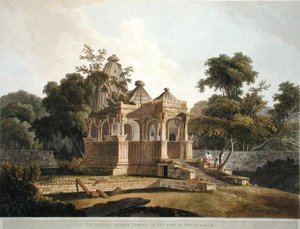 Een oude Hindoe-tempel in het fort van Rotas, Bahar, plaat 12 uit 