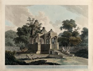 Een oude Hindoetempel in het fort van Rotas, Bahar door Thomas Daniell