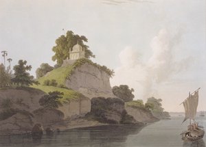 Hindoe Tempel bij Currah, aan de rivier de Ganges, uit 