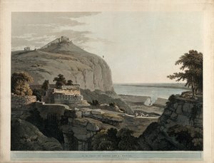 N.W. Uitzicht op Rotas Ghur, Bahar door Thomas Daniell