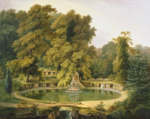 Tempel, Fontein en Grot in Sezincote Park
