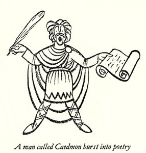 Caedmon (litho) door Thomas Derrick