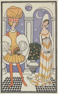Illustratie voor De Decameron van Boccaccio (kleurenlitho)