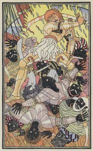 Illustratie voor De Decameron van Boccaccio (kleurenlitho)