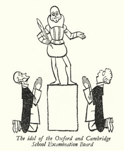 William Shakespeare, het idool van de Oxford and Cambridge School Examination Board (litho)