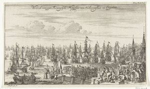 Vertrek van Willem III van Hellevoetsluis naar Engeland, 1688 door Thomas Doesburgh