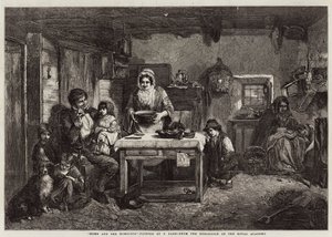 Thuis en de daklozen door Thomas Faed