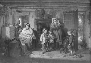 The Mitherless Bairn, ca. 1893, 1911 door Thomas Faed