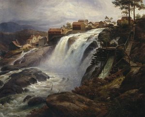 Haugfoss door Thomas Fearnley