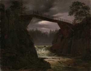 De brug van Arendal, Noorwegen door Thomas Fearnley