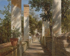 Pergola met sinaasappels, c.1834 door Thomas Fearnley