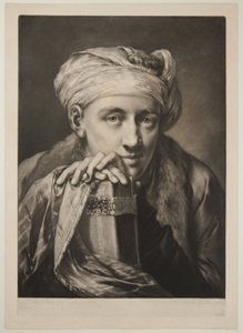 Mann mit Turban, der sich auf ein Buch stützt door Thomas Frye