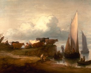 Een kustlandschap door Thomas Gainsborough