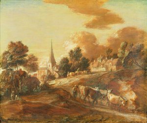 Een Denkbeeldig Bosdorp met Veedrijvers en Vee