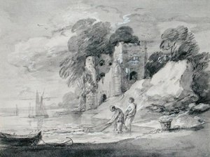 Het binnenhalen van het Seine-net door Thomas Gainsborough