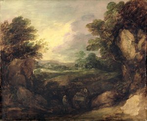 Landschap met figuren door Thomas Gainsborough