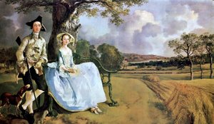 Mr. en Mrs. Andrews door Thomas Gainsborough