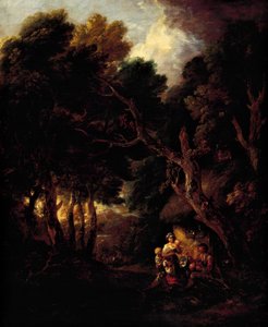 Boer die pijp rookt buiten de deur van zijn hut door Thomas Gainsborough