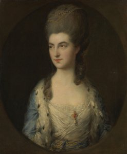 Portret van een jonge vrouw, genaamd Miss Sparrow, 1770s door Thomas Gainsborough