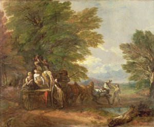De oogstwagen, ca. 1767 door Thomas Gainsborough