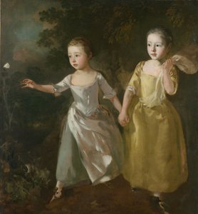 De Dochters van de Schilder die een Vlinder Achtervolgen, ca. 1756