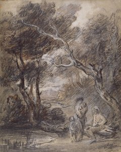 Boslandschap met Figuren, ca. 1788 door Thomas Gainsborough
