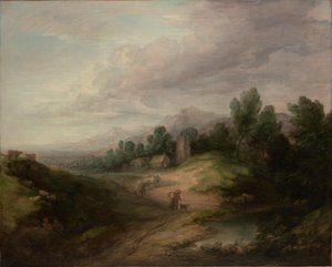 Bosrijk Upland Landschap door Thomas Gainsborough