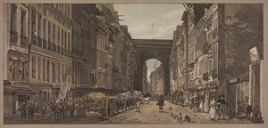 Een selectie van twintig van de meest pittoreske uitzichten in Parijs: Uitzicht op de poort van St. Denis..., 1803 door Thomas Girtin