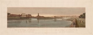 Een Selectie van Twintig van de Meest Schilderachtige Uitzichten in Parijs: Uitzicht op het Dorp Chaillot, enz. genomen vanaf Pont de la Concorde door Thomas Girtin