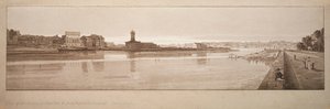 Een Selectie van Twintig van de Meest Schilderachtige Uitzichten in Parijs: Uitzicht op het Dorp Chaillot, enz. genomen vanaf Pont de la Concorde door Thomas Girtin