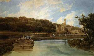 Kirkstall Abdij, Yorkshire door Thomas Girtin