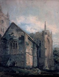 Het oude knekelhuis, Holy Trinity Church, Stratford-upon-Avon door Thomas Girtin