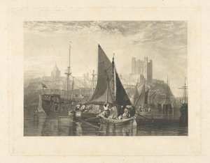Rochester, aan de Rivier Medway door Thomas Goff Lupton