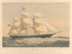 Het Clipperschip Mirage, 965 ton, ca. 1853-57