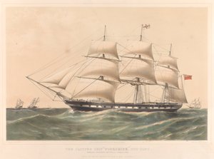 Het Clipperschip Yorkshire 1100 Ton, c.1857-60 door Thomas Goldsworth Dutton