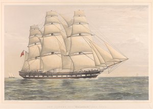 Het Clipper schip Malabar 1350 Ton